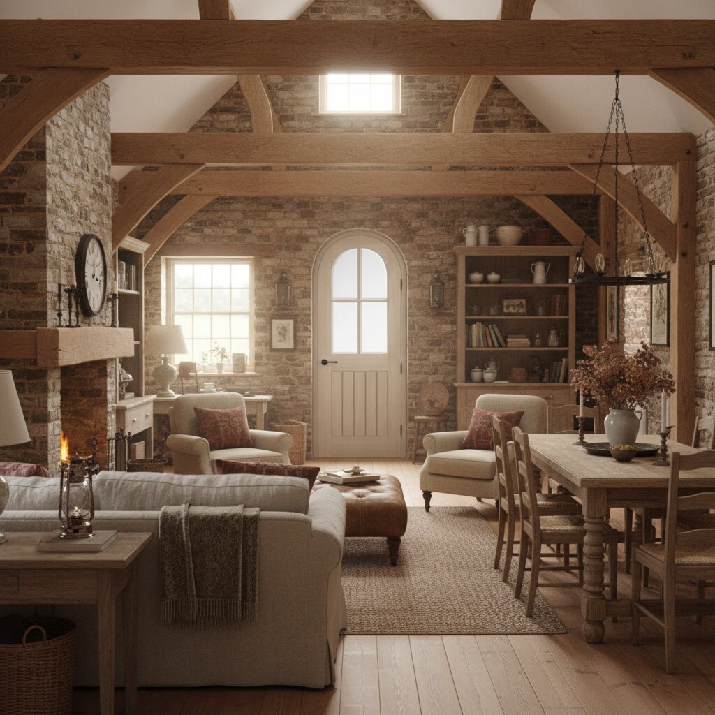 Mexicano Arched Prefinished Glazed Blonde Oak Door Lifestyle Image