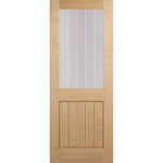 Product Mexicano half light clear glazed frosted lined prefinished door