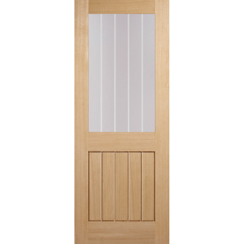 Product Mexicano half light clear glazed frosted lined prefinished door