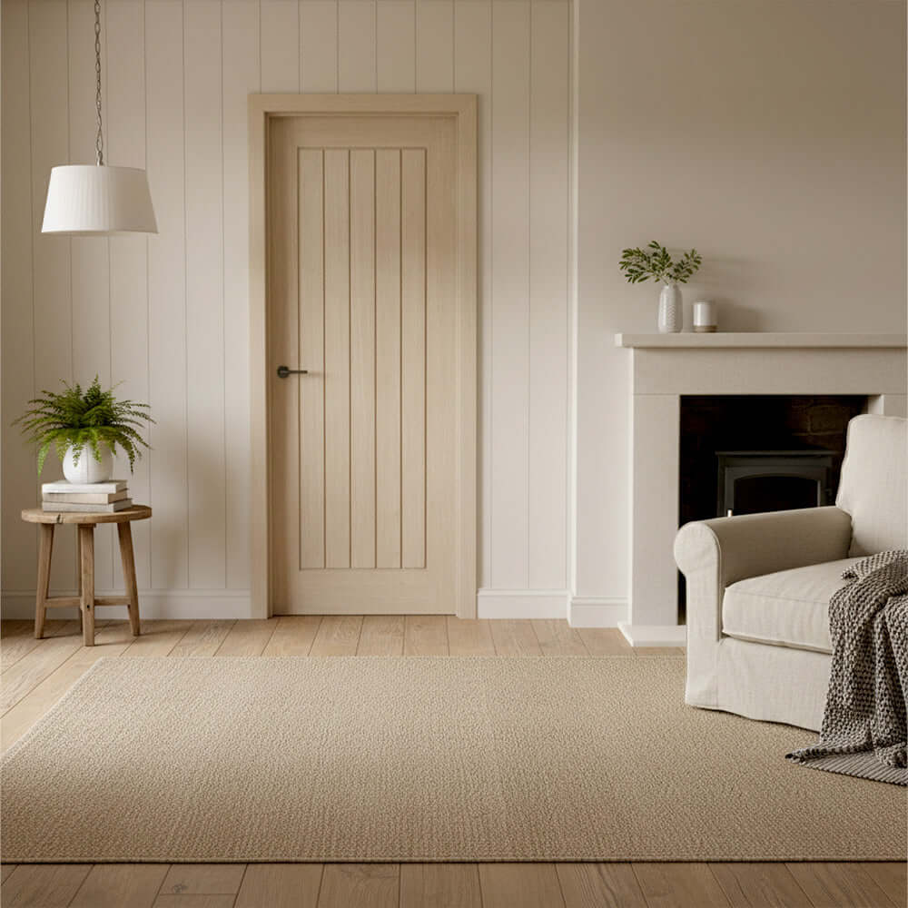 Lifestyle Mexicano prefinished blonde oak internal door installed