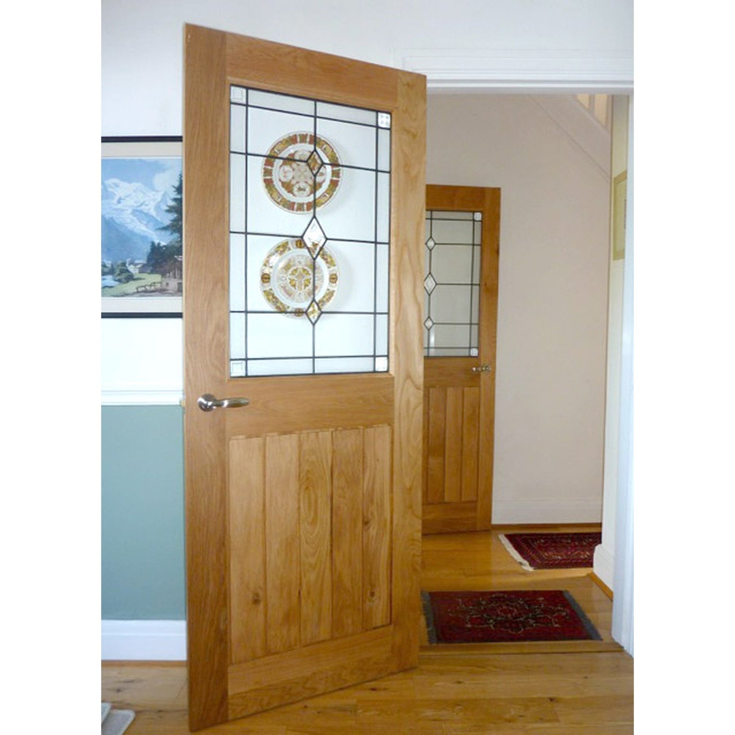 Bespoke Mexicano Contemporary Half Glazed Solid Oak Door