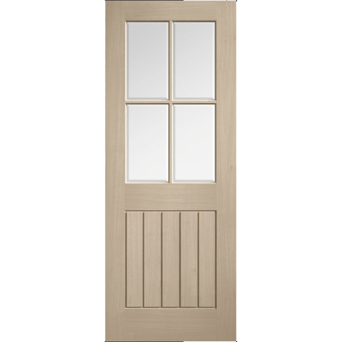 Mexicano Glazed 4L Prefinished Blonde Oak Door - Main Product Image