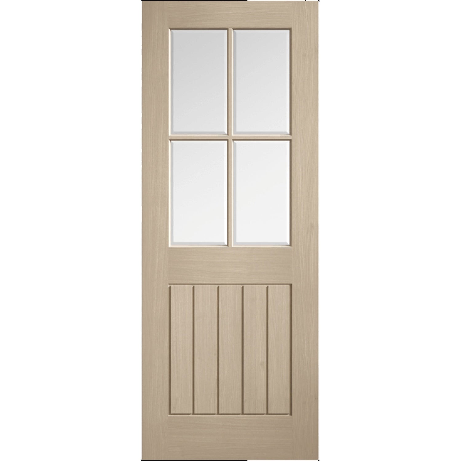 Mexicano Glazed 4L Prefinished Blonde Oak Door - Main Product Image