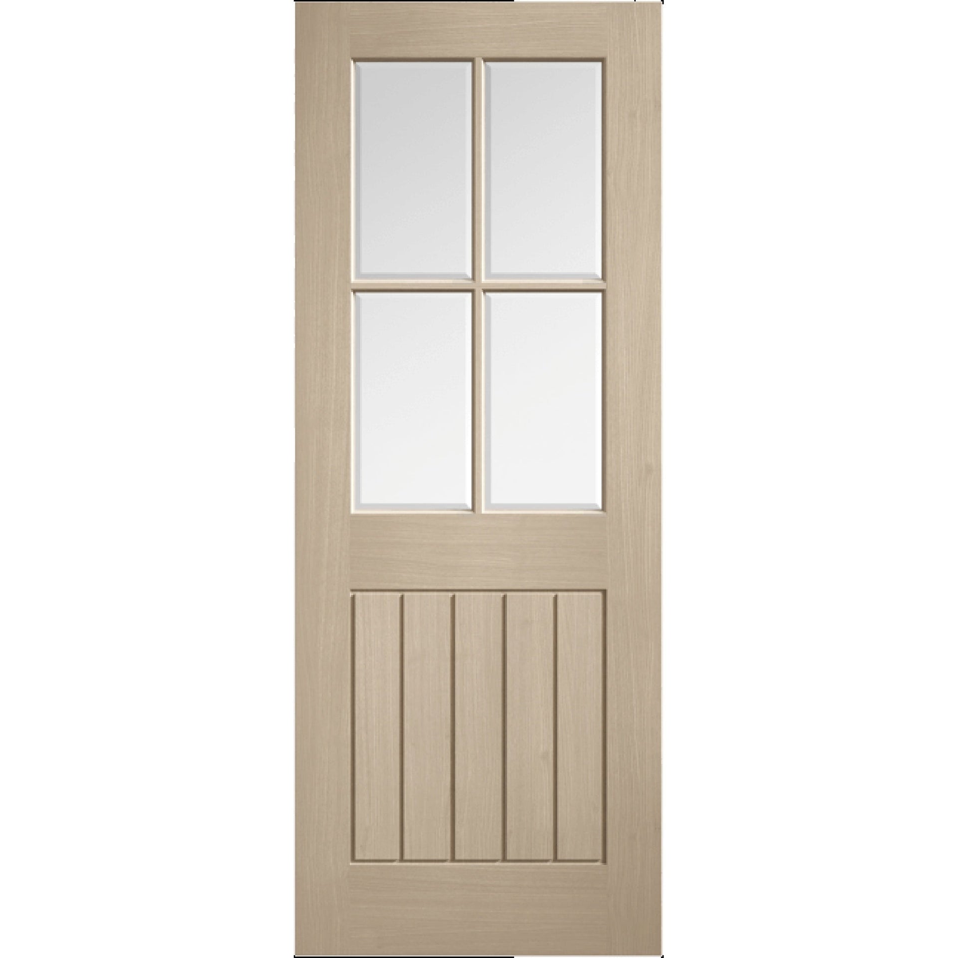 Mexicano Glazed 4L Prefinished Blonde Oak Door - Main Product Image