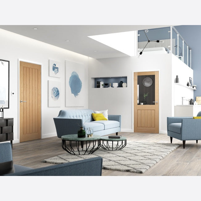 Mexicano Half Light Clear Glazed Door - Main Product Image