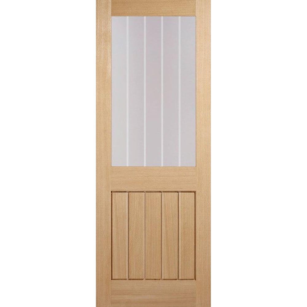 Product Mexicano half light clear glazed prefinished fire door