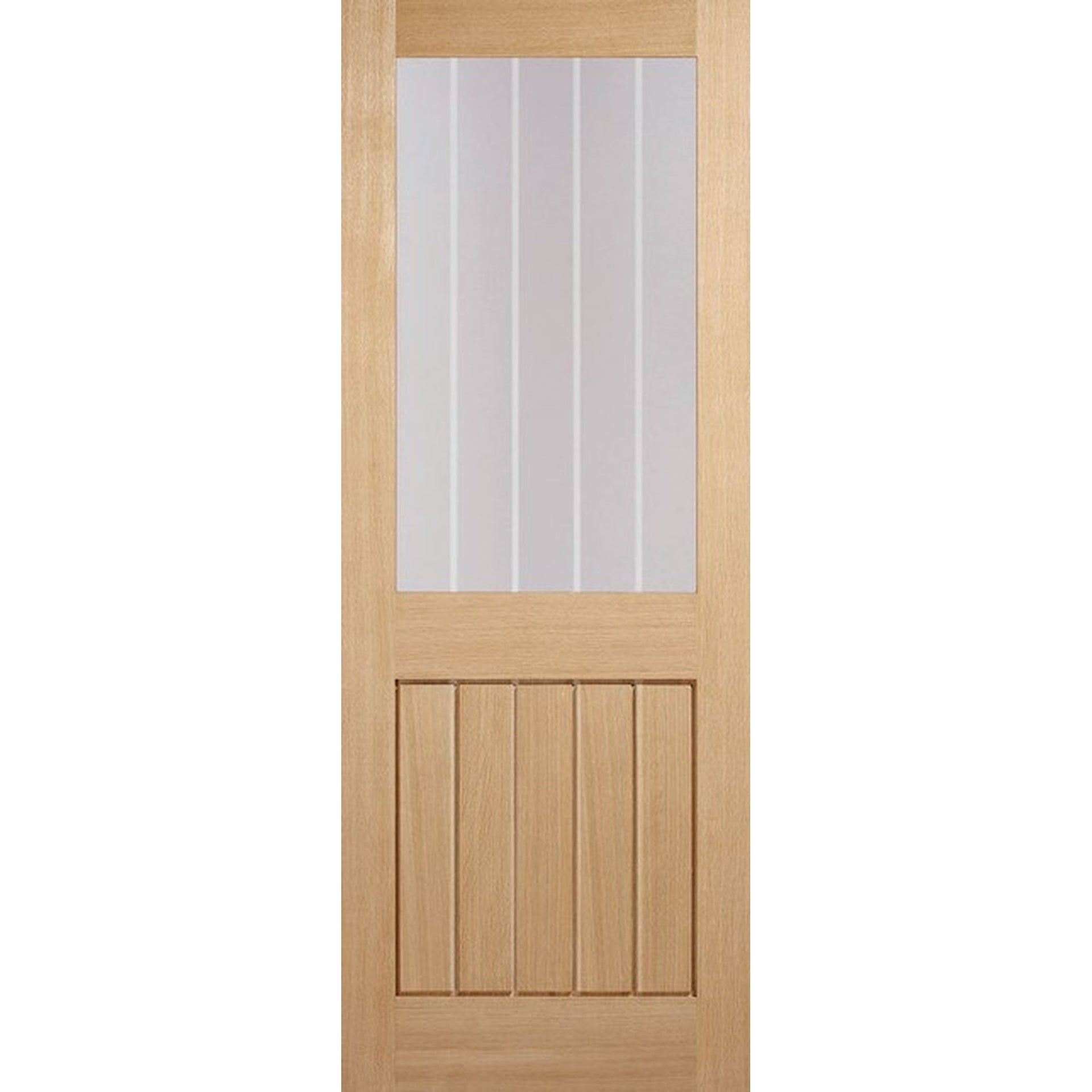 Product Mexicano half light clear glazed prefinished fire door