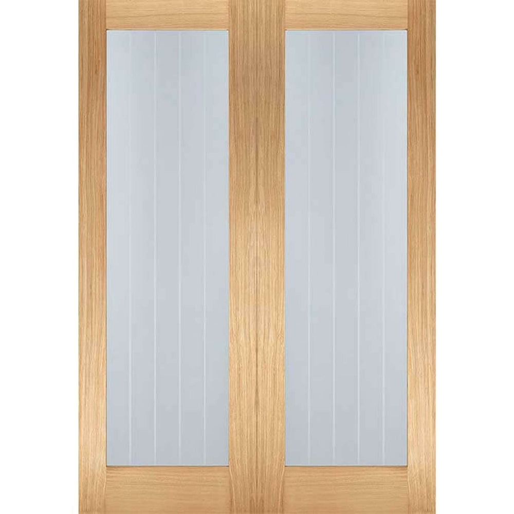 Product Mexicano oak pattern 10 glazed internal door pair