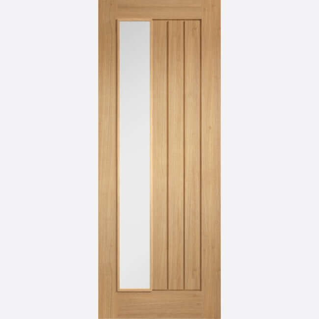 Product Mexicano offset clear glazed prefinished oak door