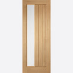 Mexicano Offset Clear Glazed Prefinished Oak Door - Main Product Image