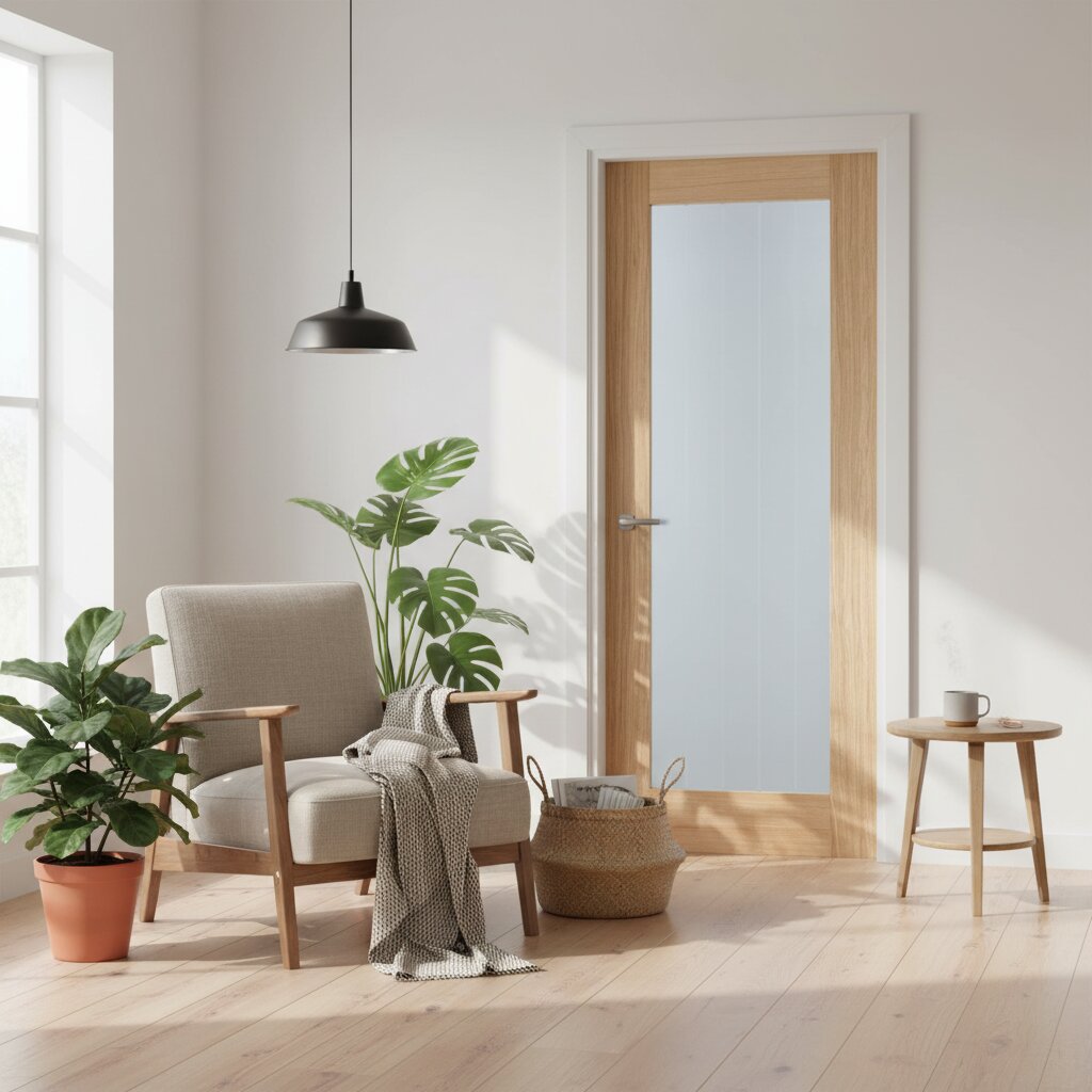 Mexicano Pattern 10 French Style Oak Internal Door Lifestyle Image