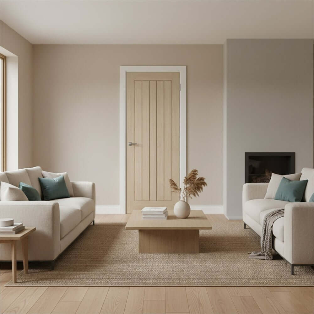 Product Mexicano prefinished blonde oak fire door