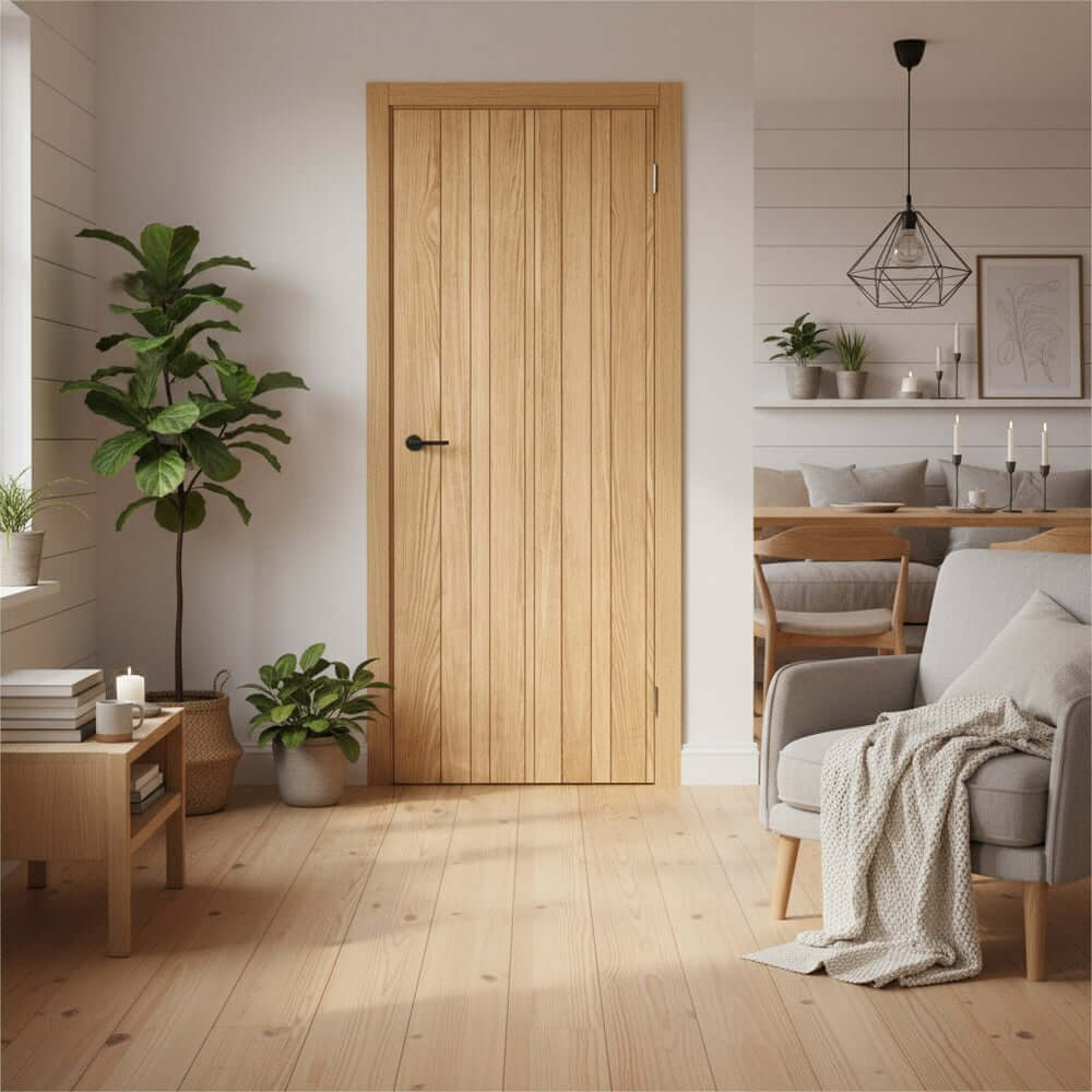 Montreal Prefinished Oak Internal Door - UK Oak Doors