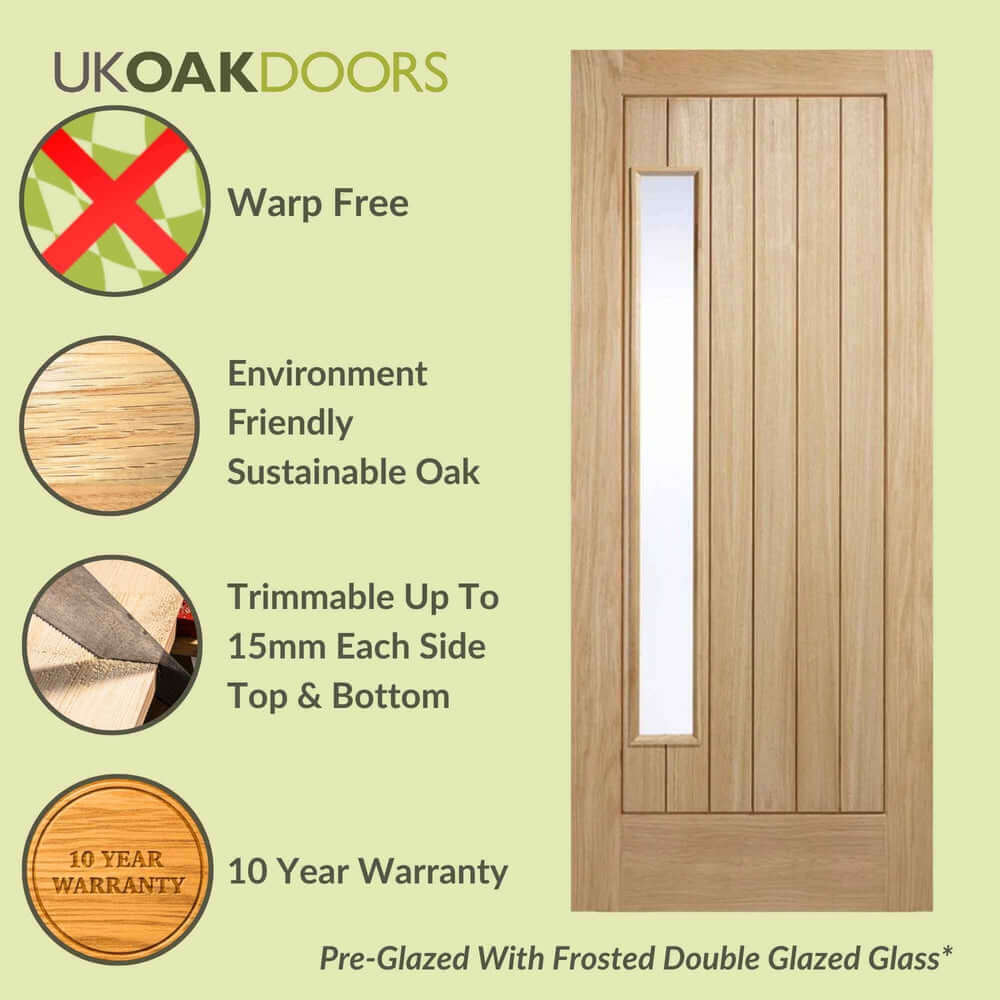 Product Newbury oak glazed external door