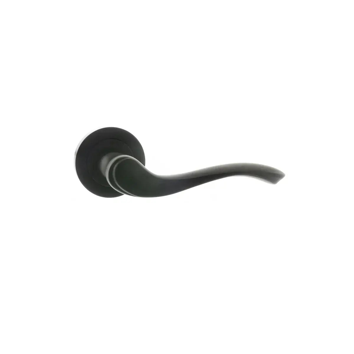 Product Warwick lever on round rose, matt black finish