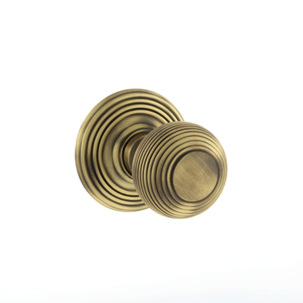 Product Ripon beehive door knob matt antique brass finish