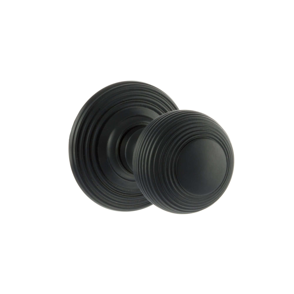 Product Ripon beehive door knob matt black finish