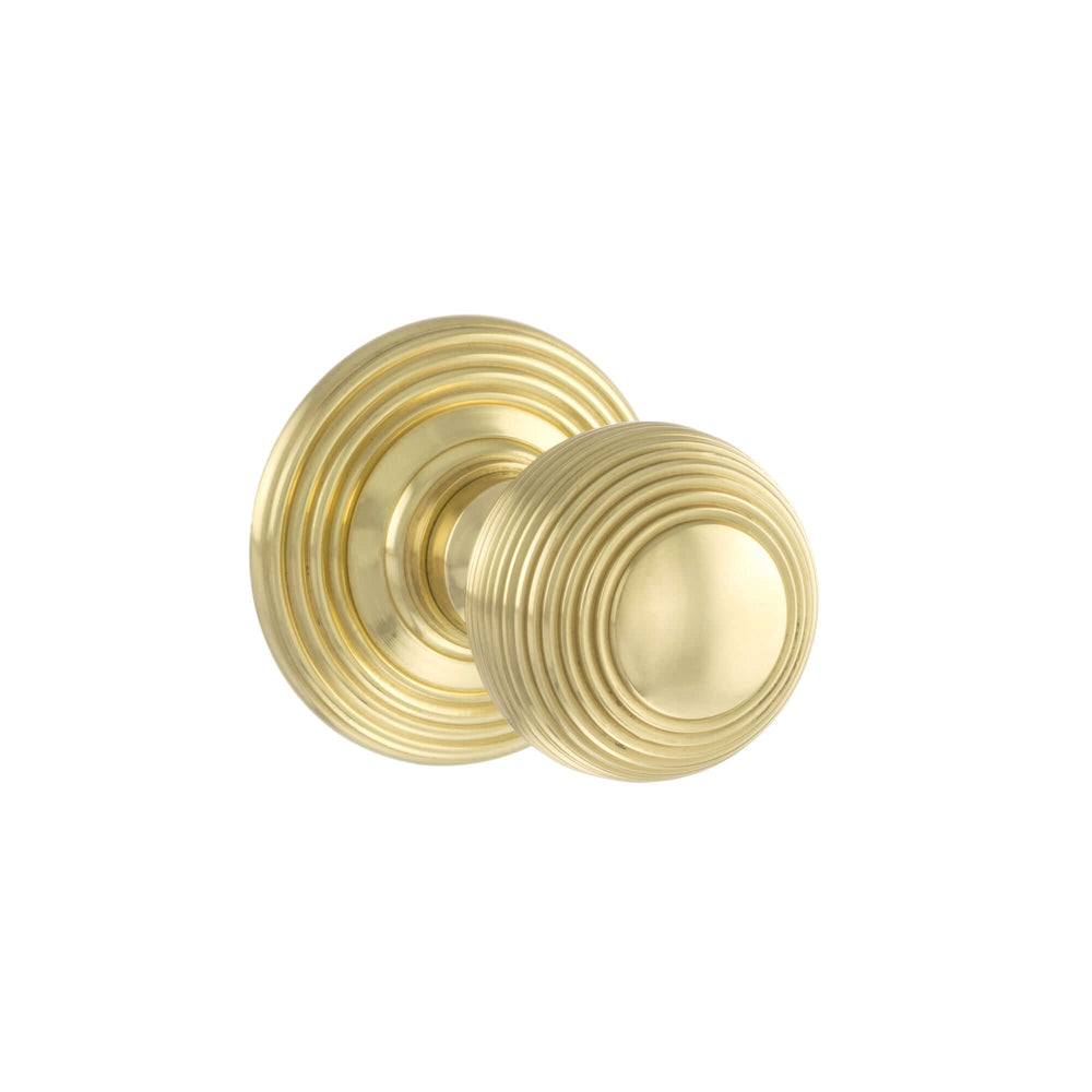 Product Ripon beehive door knob polished brass finish