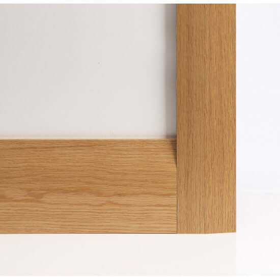 Product half splayed oak skirting and architrave corner