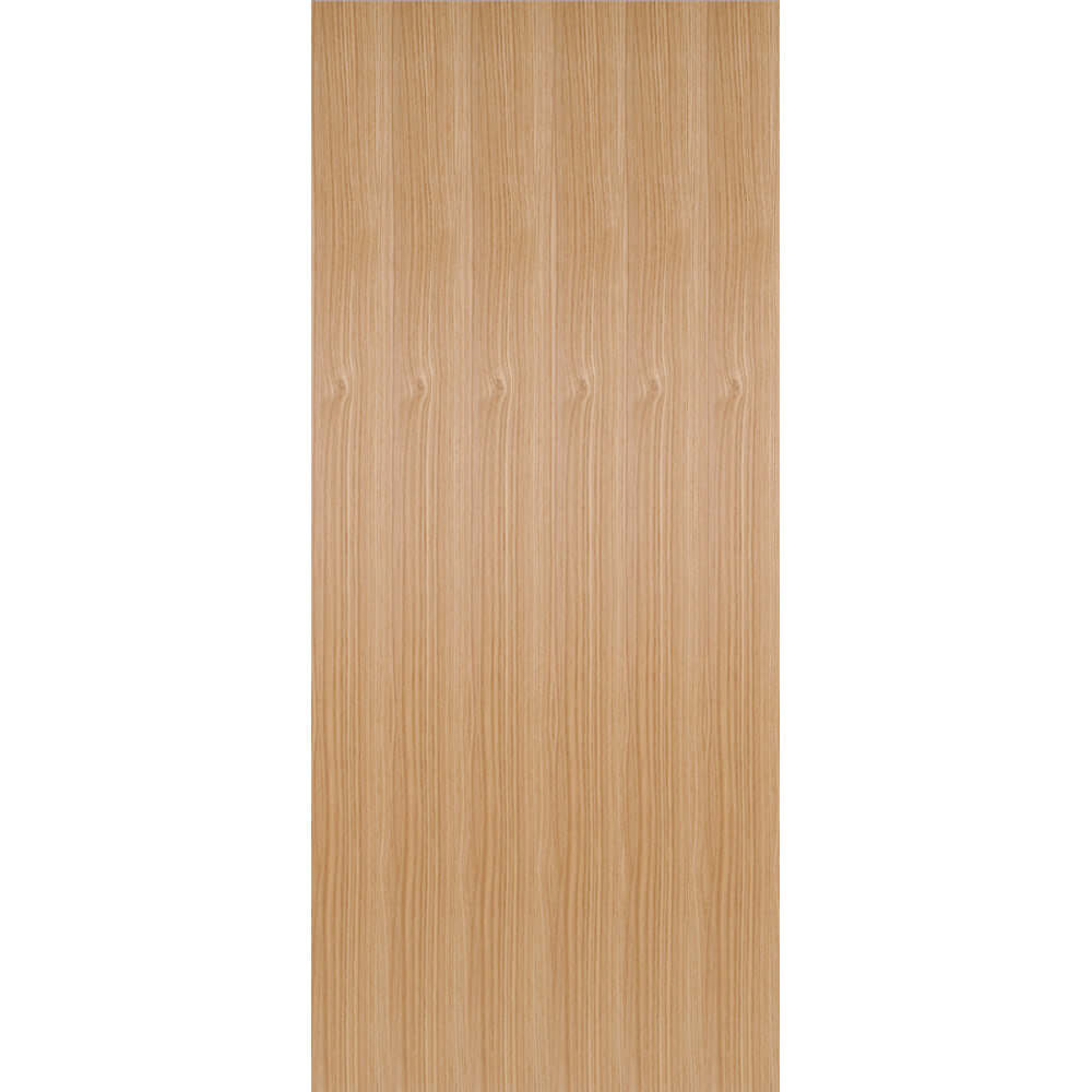 Product prefinished oak flush fire door on white background