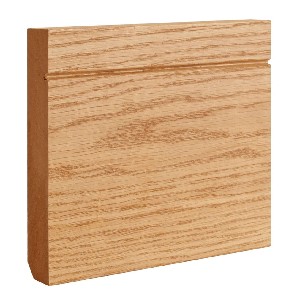 Product oak veneer shaker skirting board profile