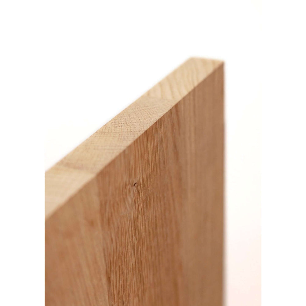 Product oak window board close up with rounded edge