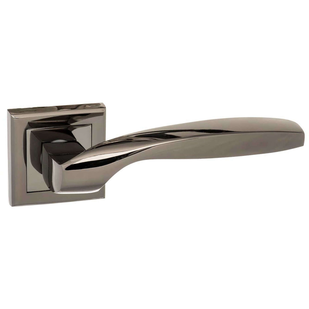 Product Oklahoma lever on square rose black nickel handle