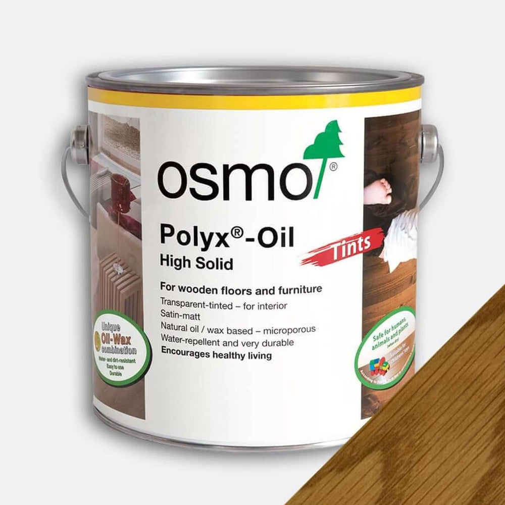 Product Osmo Polyx Oil tints honey tin with wood swatch