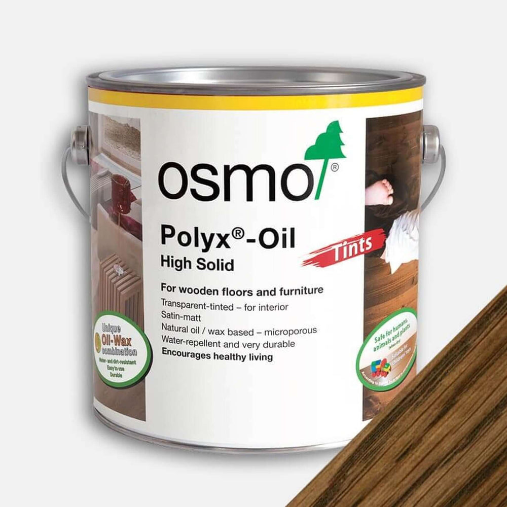 Product Osmo Polyx Oil tints terra tin with dark wood swatch