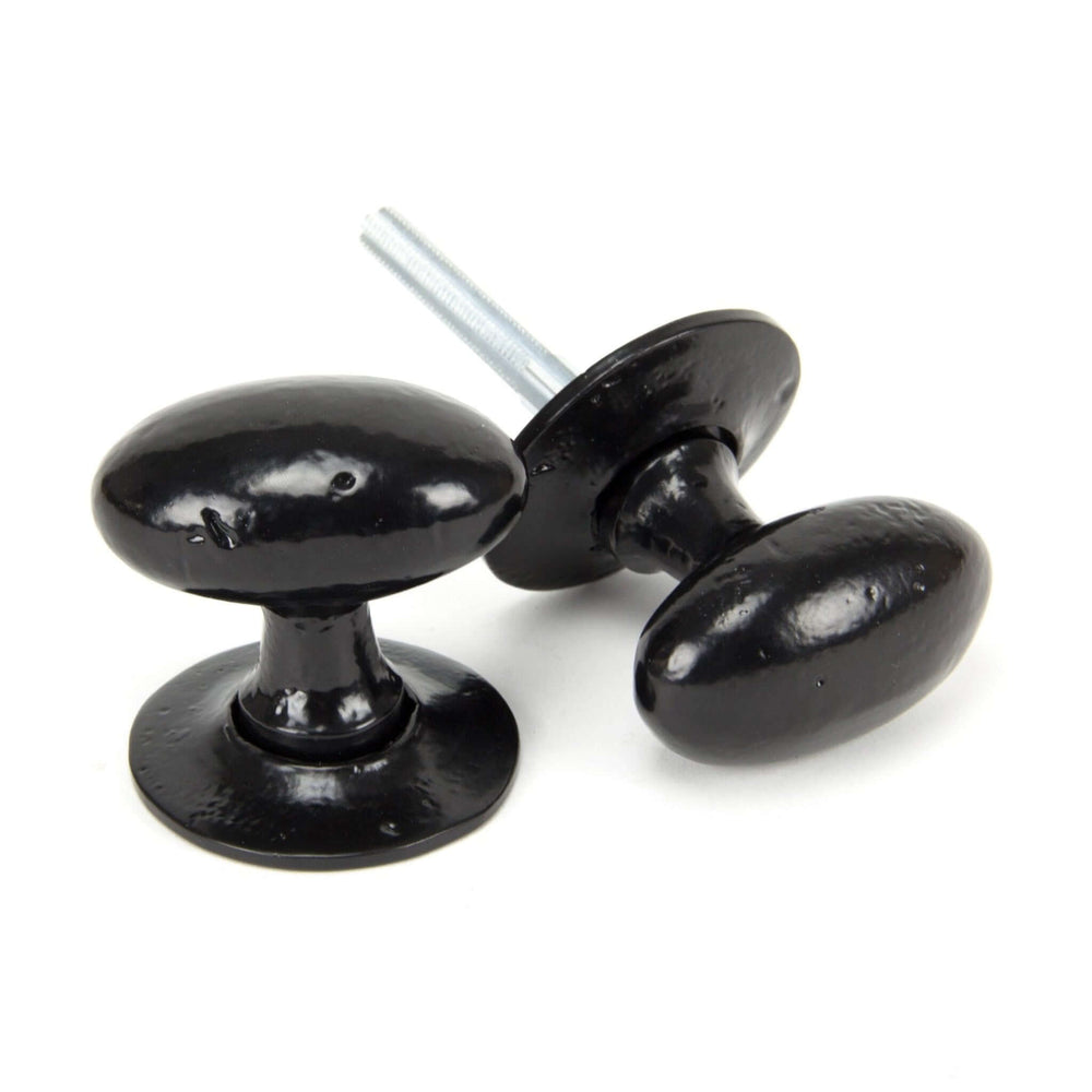 Product black oval mortice rim knob set