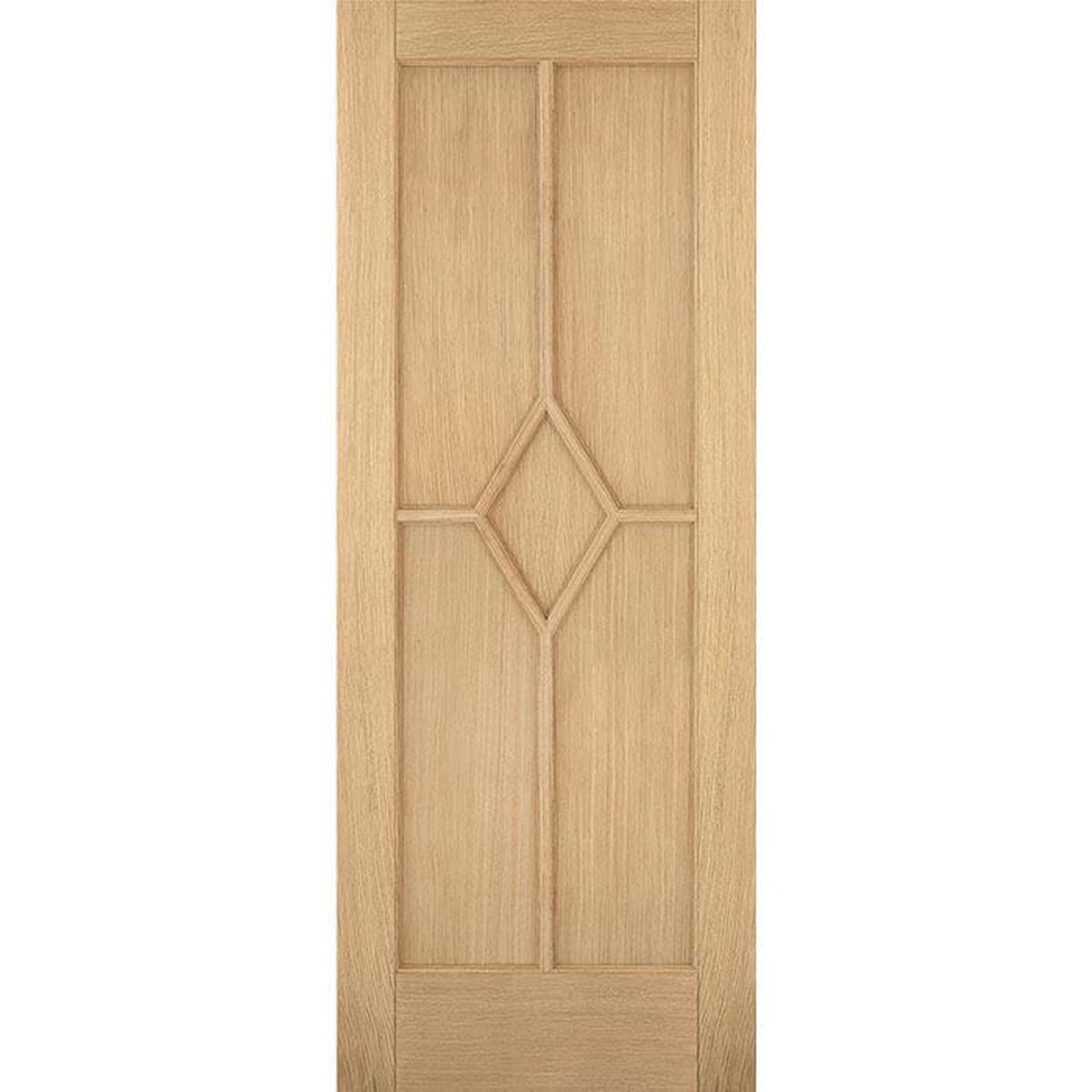 Reims 5 Panel Diamond Prefinished Oak Internal Door - Main Product Image