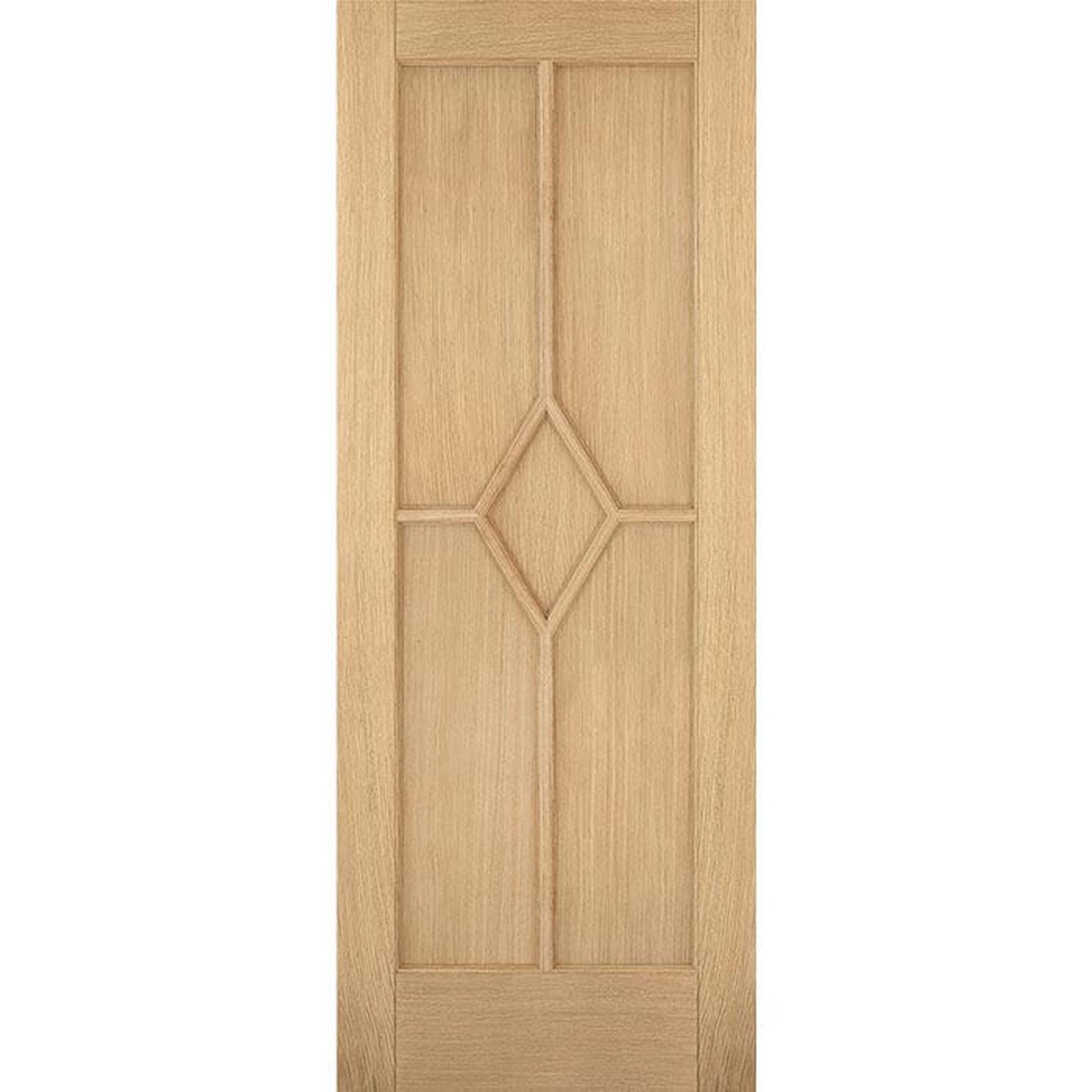 Reims 5 Panel Diamond Prefinished Oak Internal Door - Main Product Image