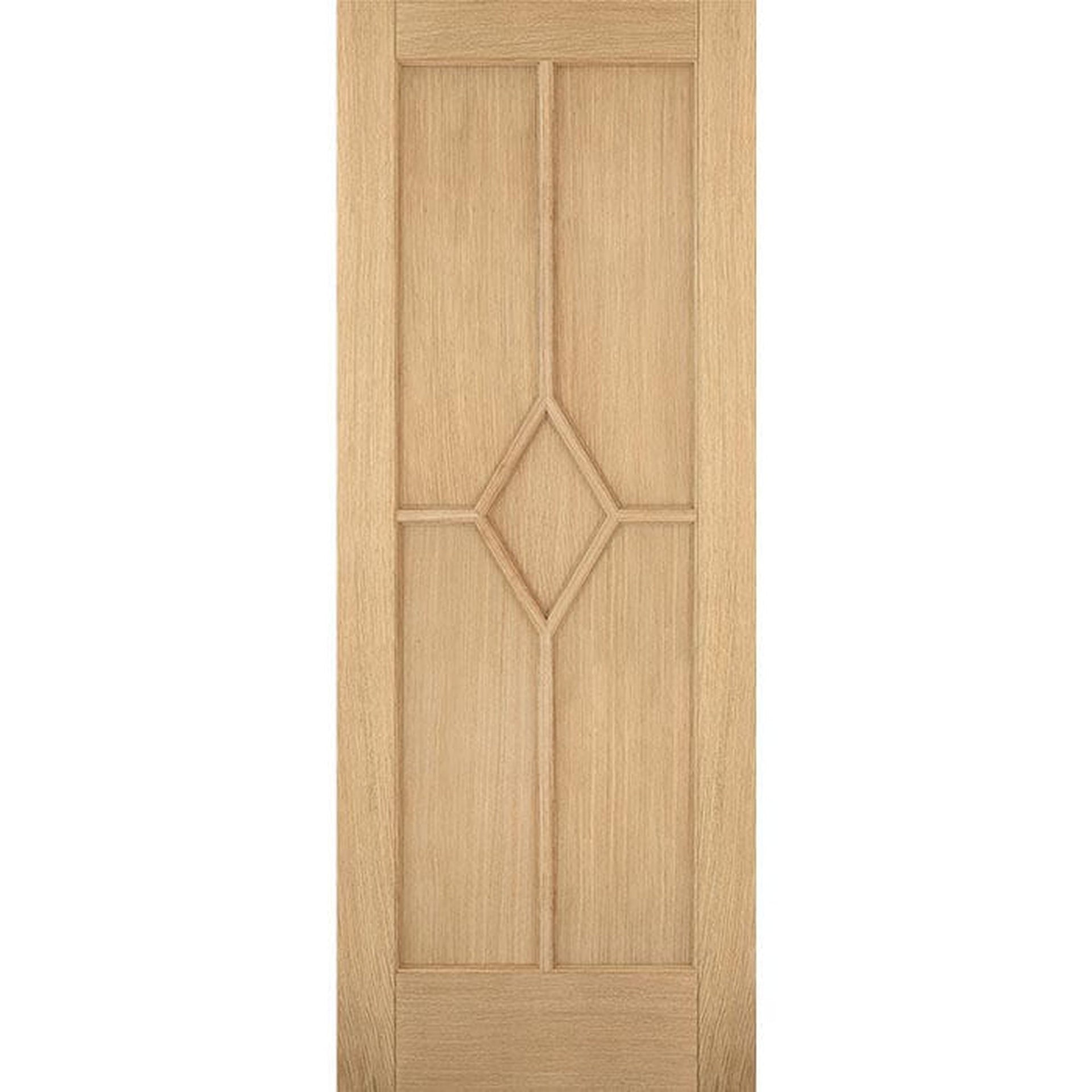 Reims 5 Panel Diamond Prefinished Oak Internal Door - Main Product Image