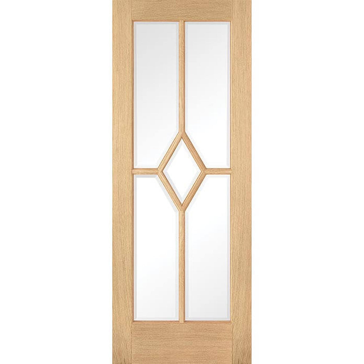 Product Reims five panel diamond prefinished oak glazed internal door