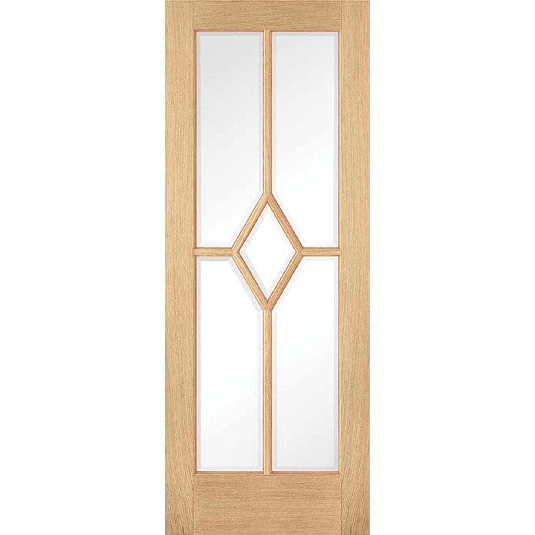Product Reims five panel diamond prefinished oak glazed internal door