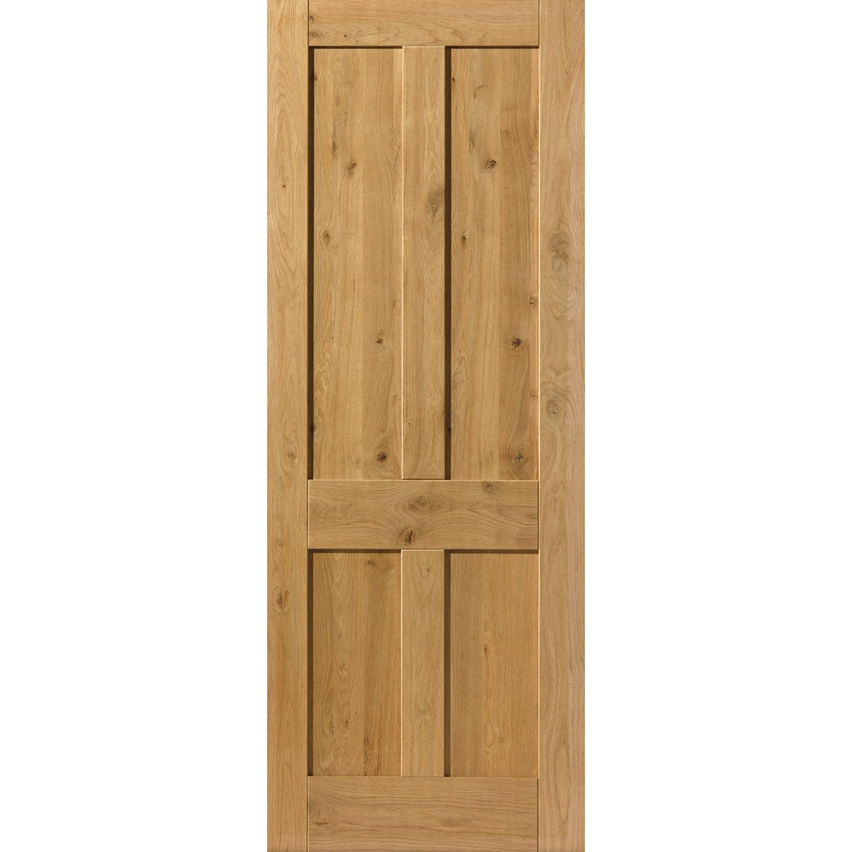 Rustic Oak 4 Panel Prefinished Internal Door - Main Product Image