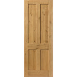 Rustic Oak 4 Panel Prefinished Internal Door - Main Product Image