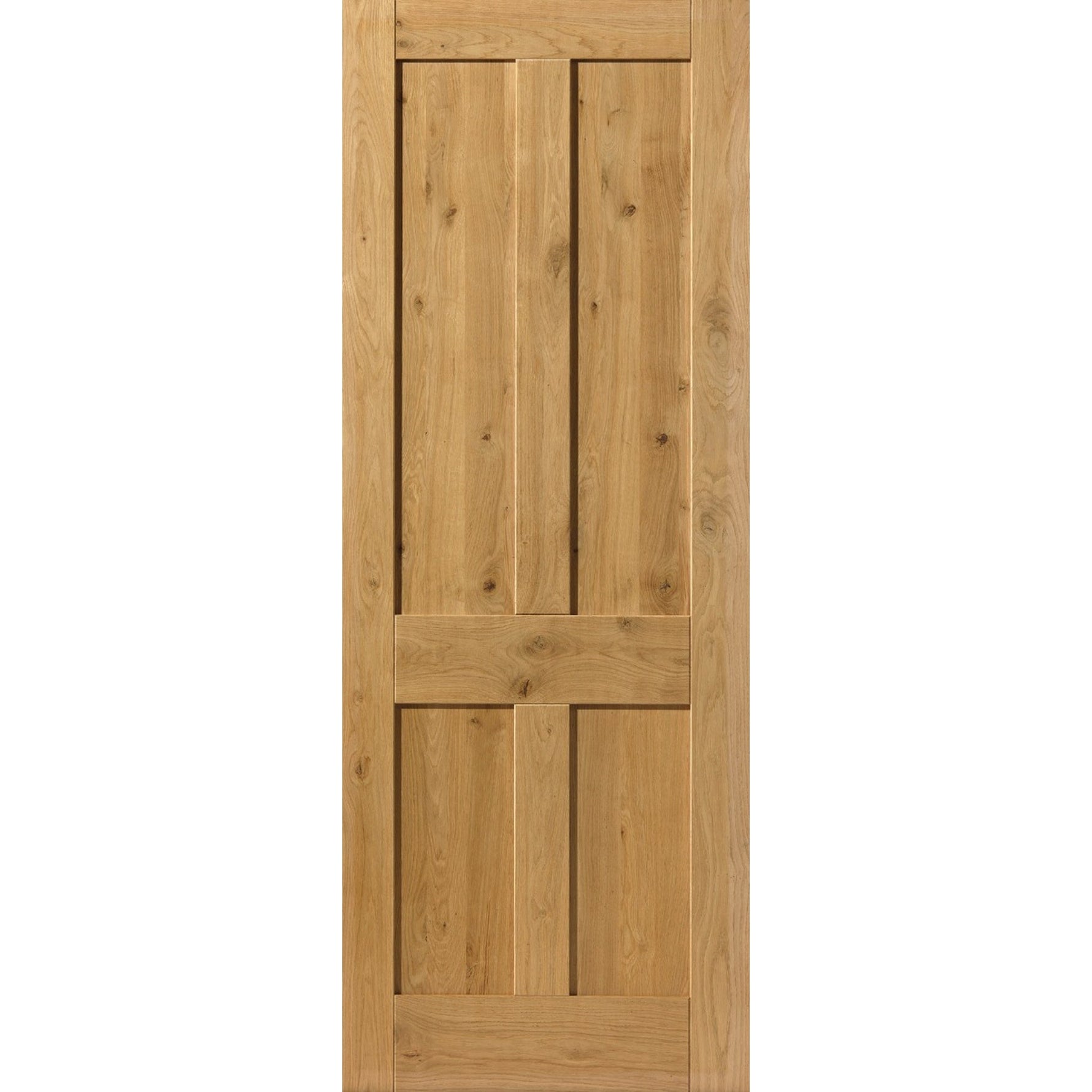 Rustic Oak 4 Panel Prefinished Internal Door - Main Product Image