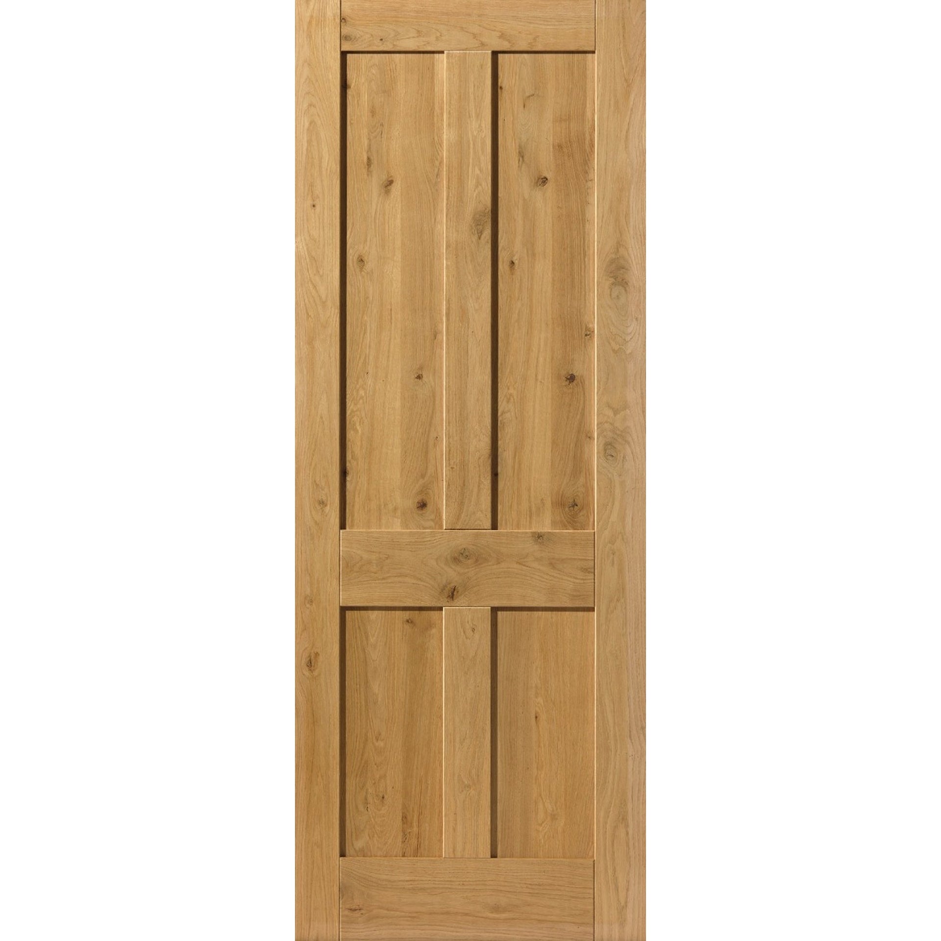 Rustic Oak 4 Panel Prefinished Internal Door - Main Product Image