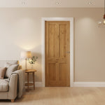 Rustic Oak 4 Panel Prefinished Internal Door Lifestyle Image