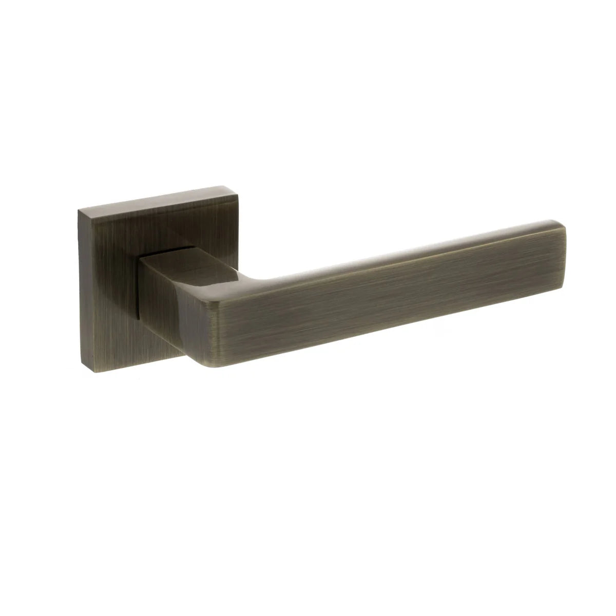 Product Bronze door handle on a white background