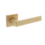 Product Gold door handle on a white background