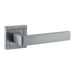 Product Metal door handle on a white background