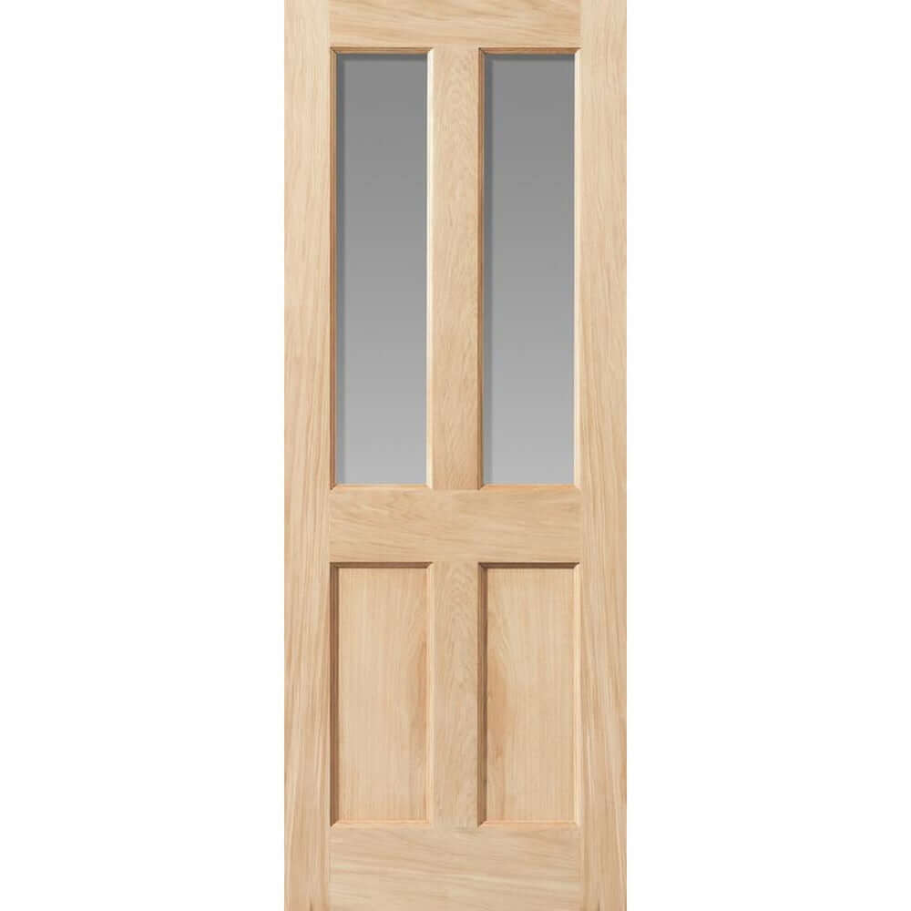 Product Severn unfinished oak clear glazed internal door