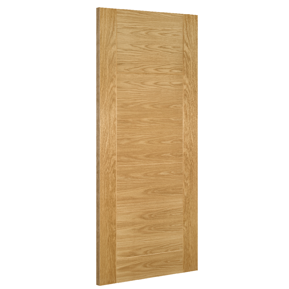Product Seville oak door angled side view
