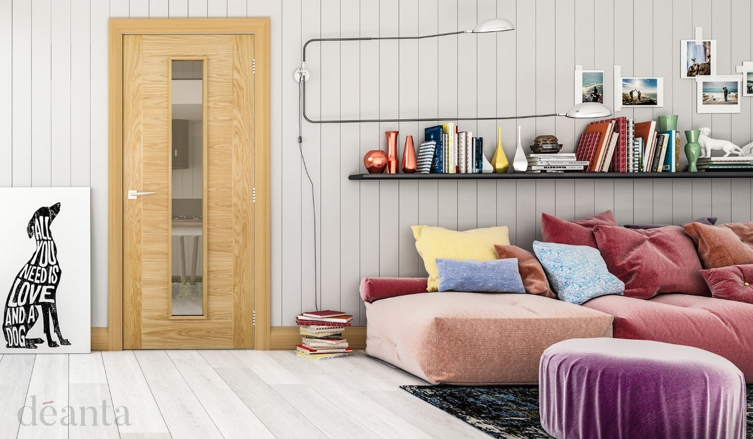Seville Prefinished Glazed Oak Fire Door