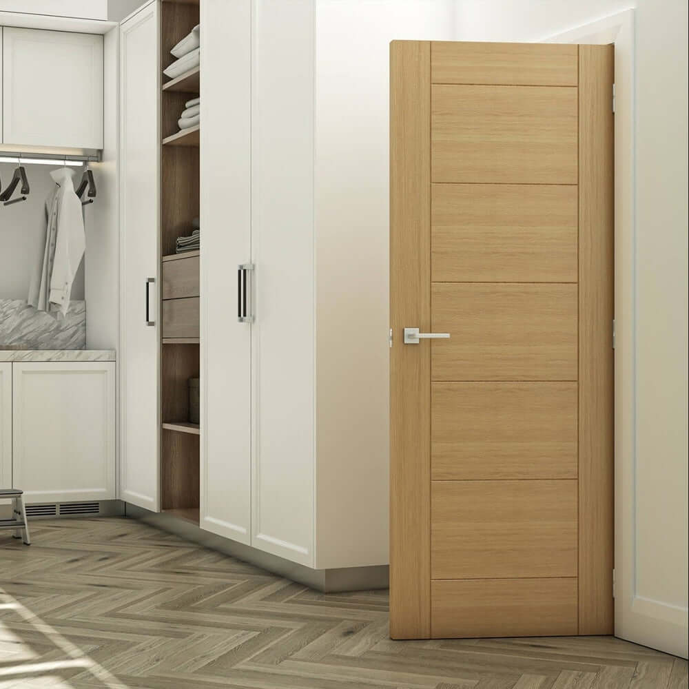 Lifestyle Seville prefinished oak internal door installed