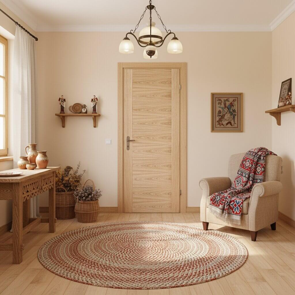 Sofia Prefinished Oak Internal Door Lifestyle Image 