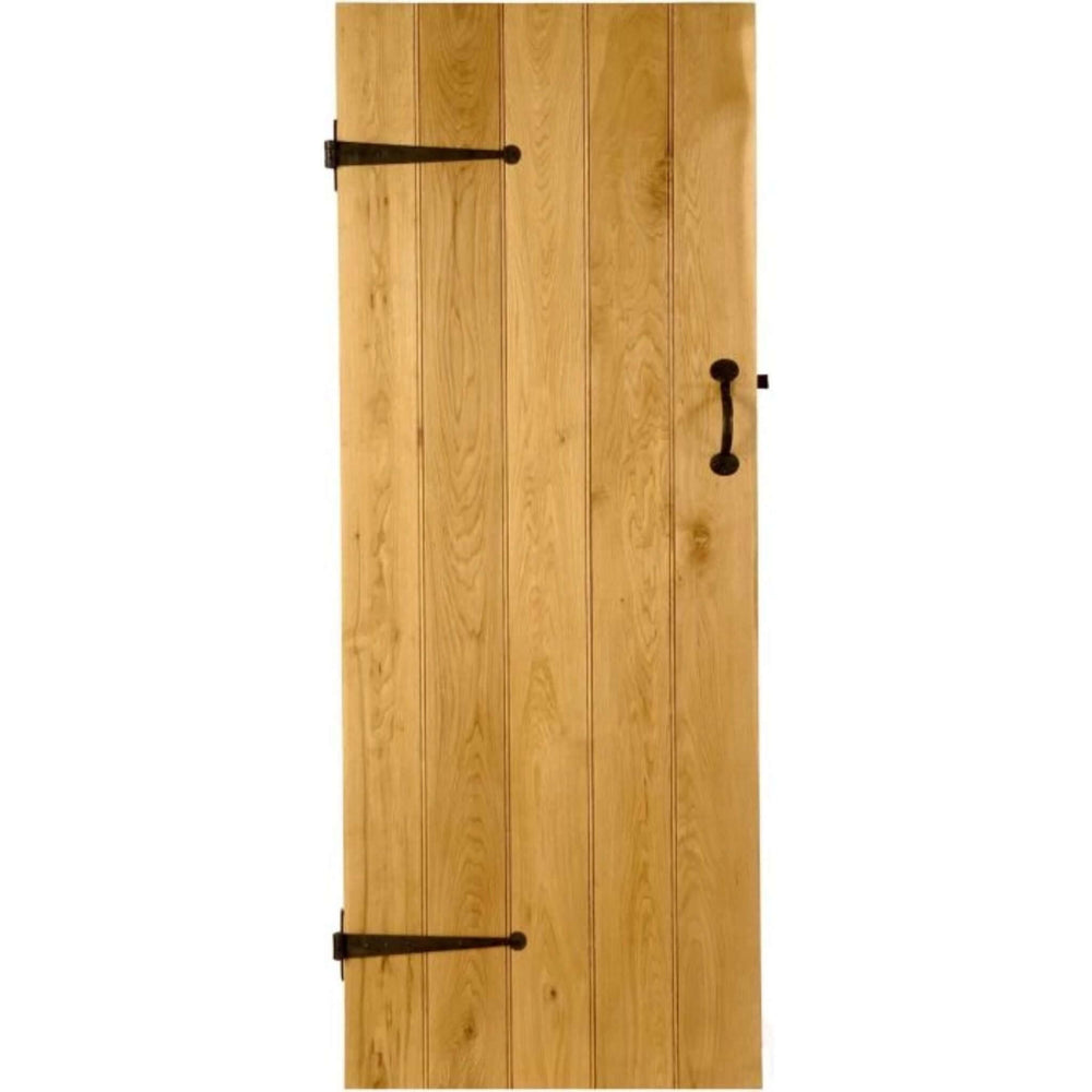 Product solid oak barn door detail view