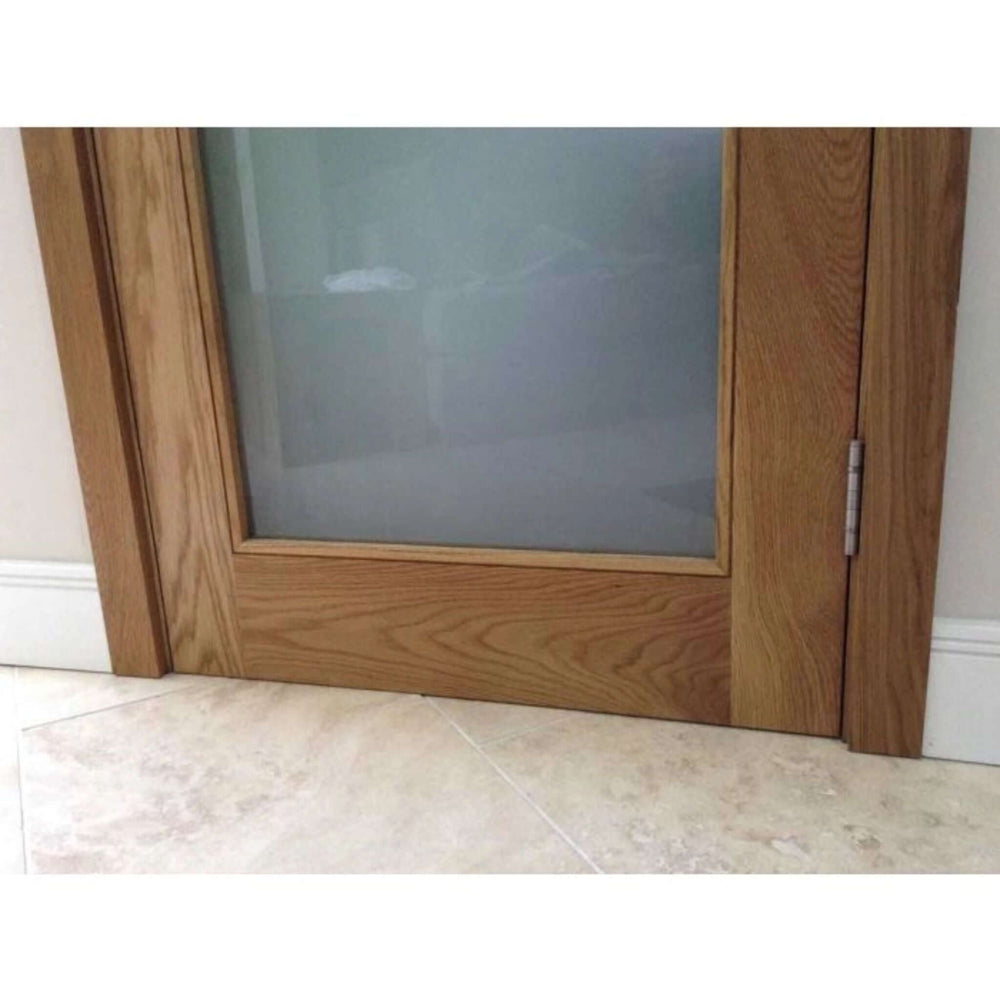 Lifestyle solid oak interior French door kit opened between rooms